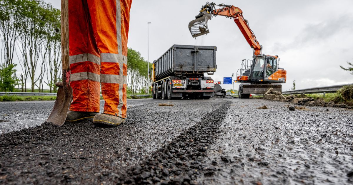 Weer druk op A2, schade aan wegdek wordt vanavond gerepareerd